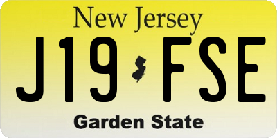 NJ license plate J19FSE