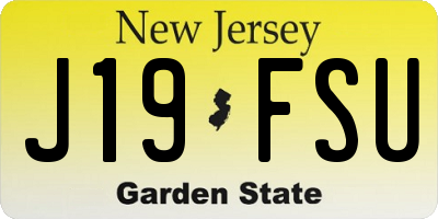 NJ license plate J19FSU