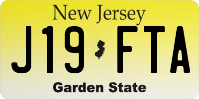NJ license plate J19FTA