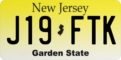 NJ license plate J19FTK
