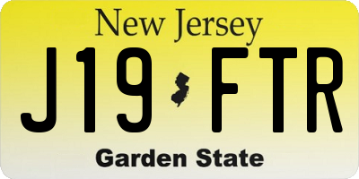 NJ license plate J19FTR