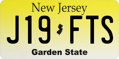 NJ license plate J19FTS