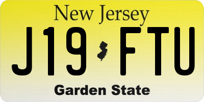 NJ license plate J19FTU