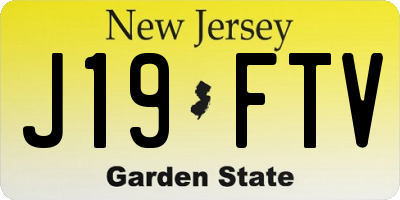 NJ license plate J19FTV