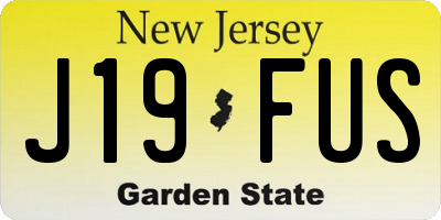 NJ license plate J19FUS