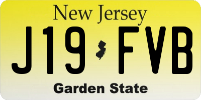 NJ license plate J19FVB