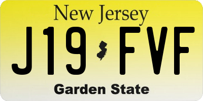 NJ license plate J19FVF