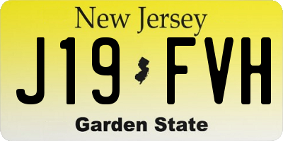 NJ license plate J19FVH