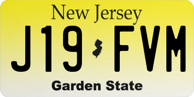 NJ license plate J19FVM