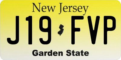 NJ license plate J19FVP