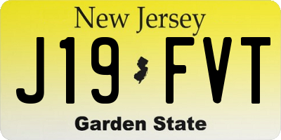 NJ license plate J19FVT
