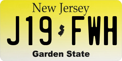 NJ license plate J19FWH
