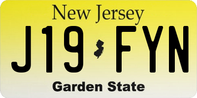 NJ license plate J19FYN