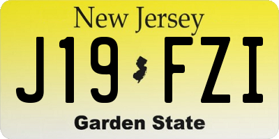 NJ license plate J19FZI