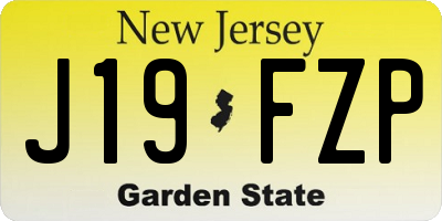 NJ license plate J19FZP