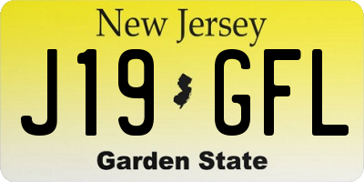 NJ license plate J19GFL