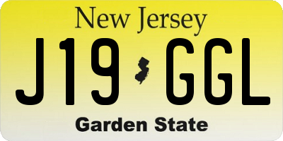 NJ license plate J19GGL