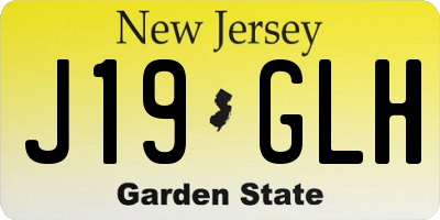 NJ license plate J19GLH