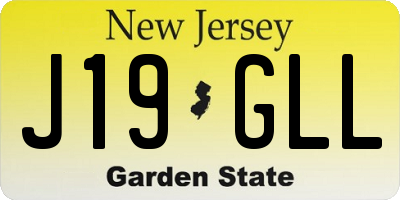 NJ license plate J19GLL