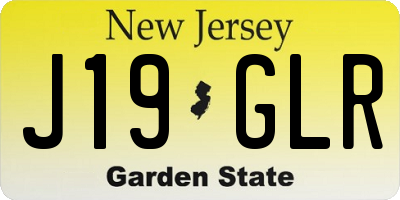 NJ license plate J19GLR