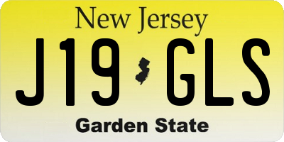 NJ license plate J19GLS