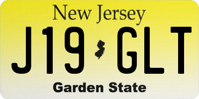NJ license plate J19GLT