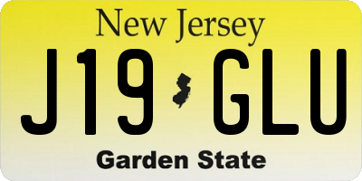 NJ license plate J19GLU
