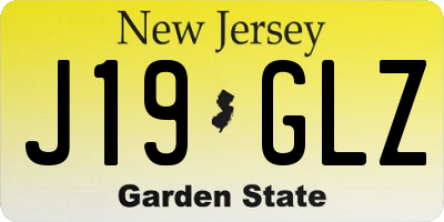 NJ license plate J19GLZ