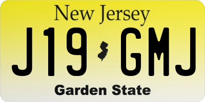 NJ license plate J19GMJ