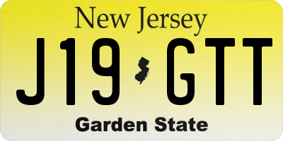NJ license plate J19GTT