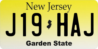 NJ license plate J19HAJ