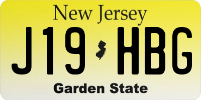 NJ license plate J19HBG
