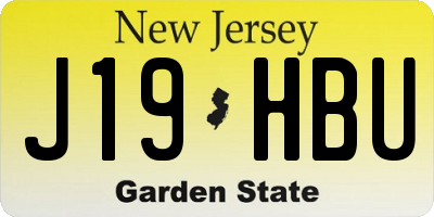 NJ license plate J19HBU