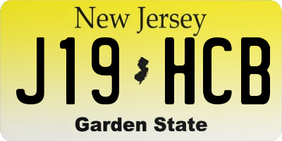 NJ license plate J19HCB