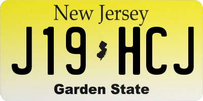 NJ license plate J19HCJ