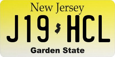 NJ license plate J19HCL