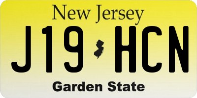 NJ license plate J19HCN