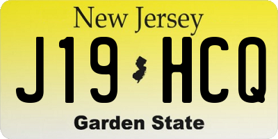 NJ license plate J19HCQ