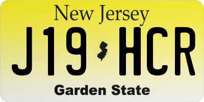 NJ license plate J19HCR