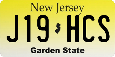 NJ license plate J19HCS