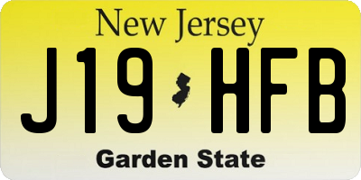 NJ license plate J19HFB