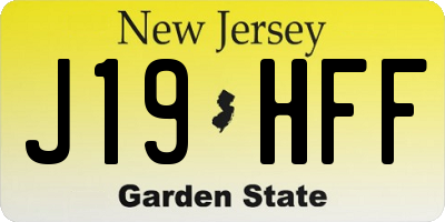 NJ license plate J19HFF