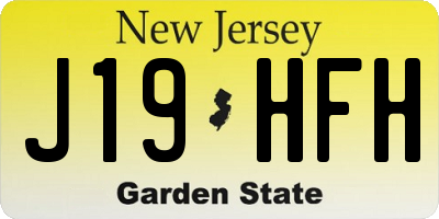 NJ license plate J19HFH