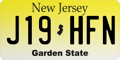 NJ license plate J19HFN