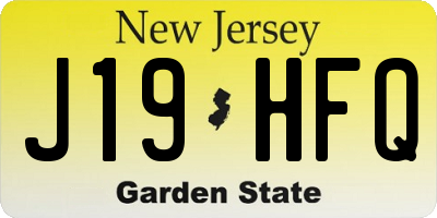 NJ license plate J19HFQ