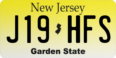 NJ license plate J19HFS