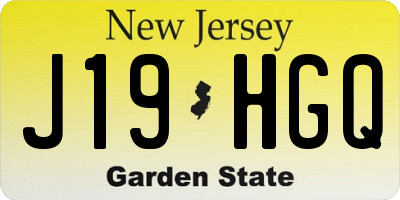 NJ license plate J19HGQ