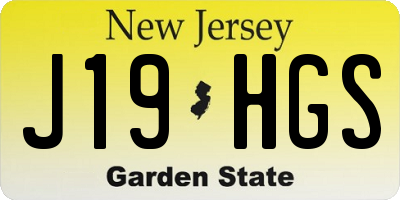 NJ license plate J19HGS