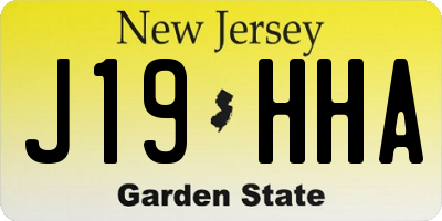 NJ license plate J19HHA