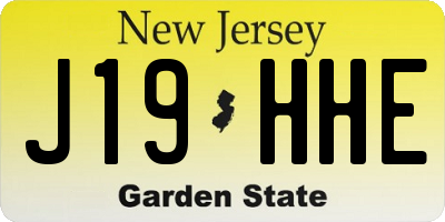 NJ license plate J19HHE